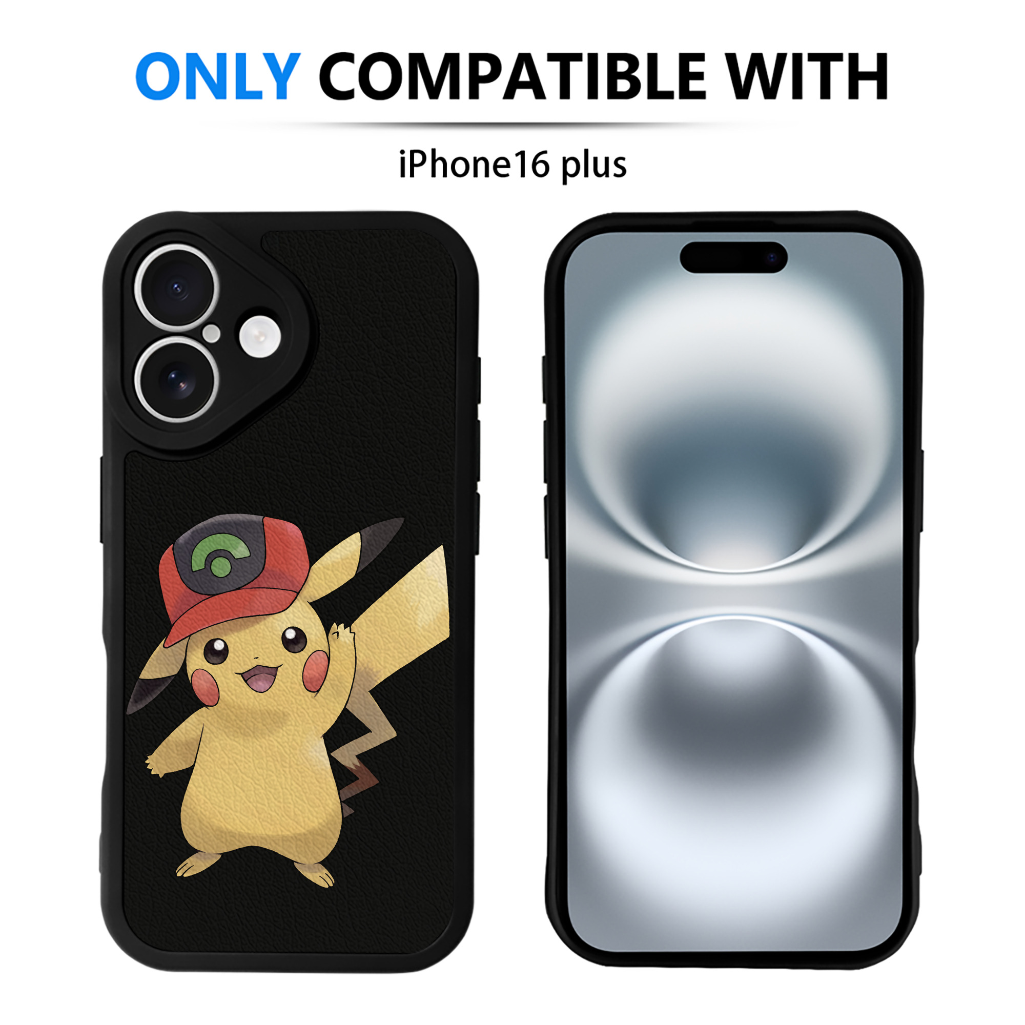 （画像用） ポケットモンスター Pokémon 【iPhone 16シリーズ対応】シリコンスマホケース（レザー調） 材質：シリコン